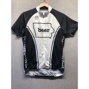 Primal Mens Biker Racing Tee Shirt M Black White Moto Sportcore Cycling Jersey